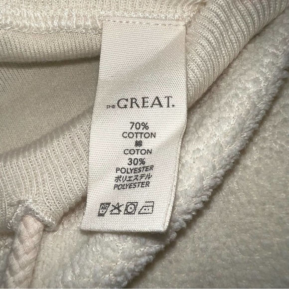 The Great. Faux Shearling Cropped Sweatpants - Picture 6 of 6